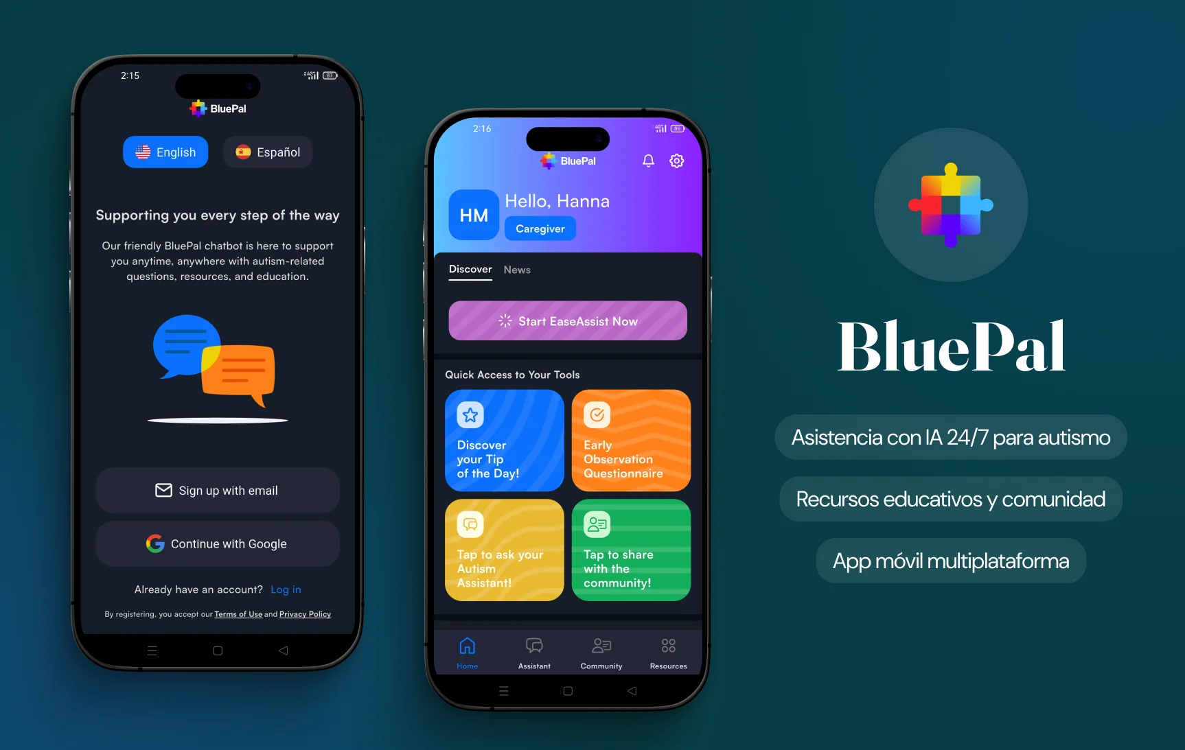 Aplicativo Móvil y Landing Page - BluePal