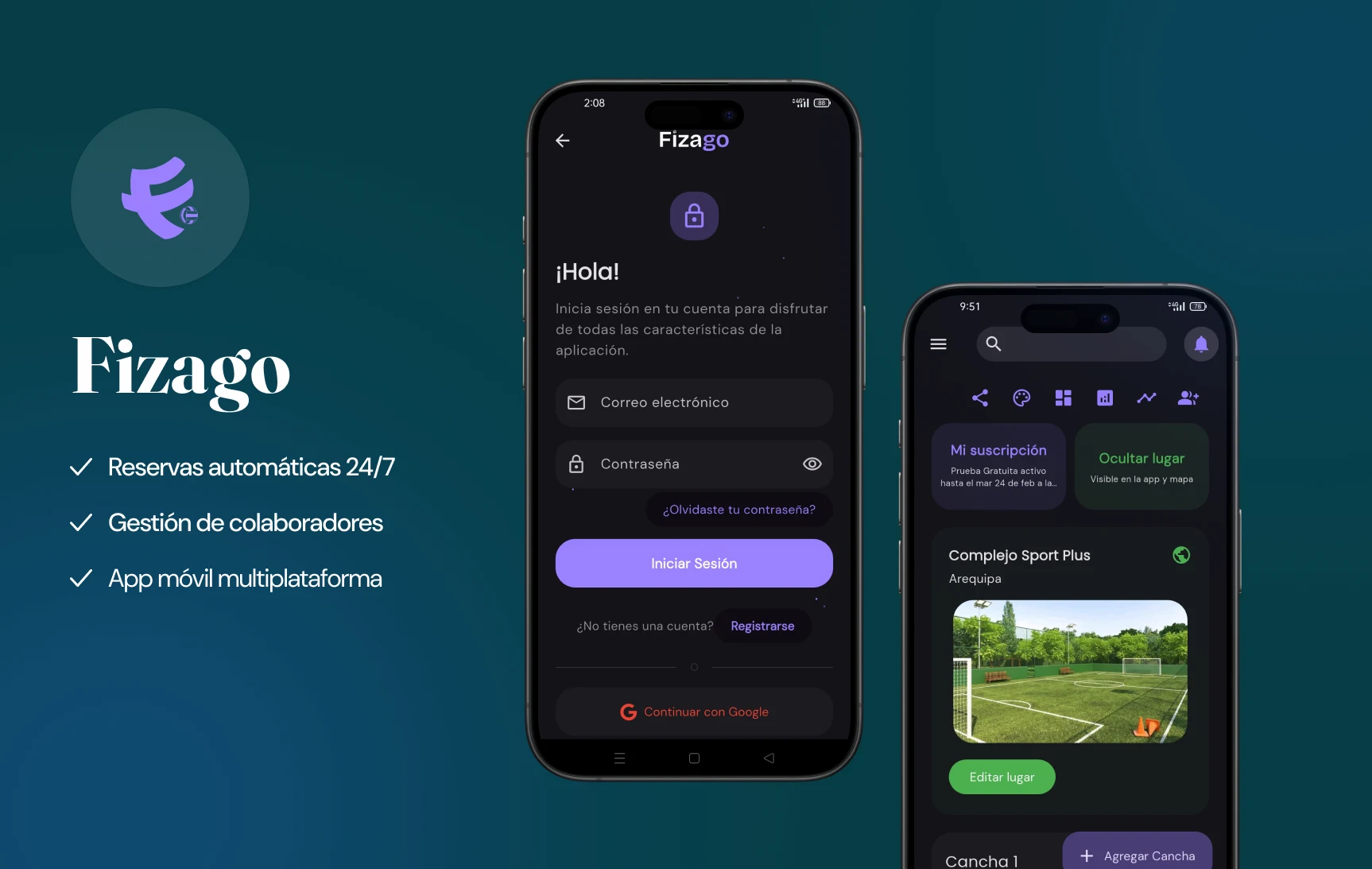 Aplicativo Móvil y Landing Page - Fizago